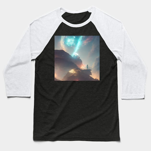 Planets Nebula Cloud In Dark Space Baseball T-Shirt by star trek fanart and more